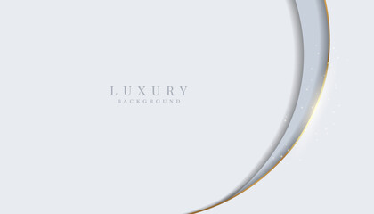 Abstract background with a curved line and sparkles on white