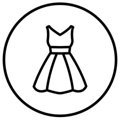Wedding dress Vector Icon Design Illustration