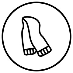 Scarf Vector Icon Design Illustration