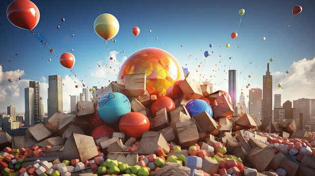 Stagflation, finance crisis ,economic recession concept. High inflation, low economic activities, high unemployment rate, low GDP. Economic downturn during steadily increase of inflation.