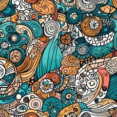 Fototapeta premium flat and abstract doodle background