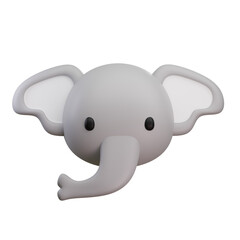 Elephant Head 3D Illustration © StringLabs