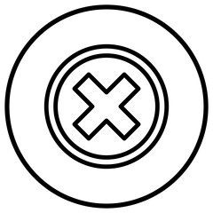 Obraz premium Close Vector Icon Design Illustration