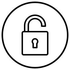 Unlocked Vector Icon Design Illustration