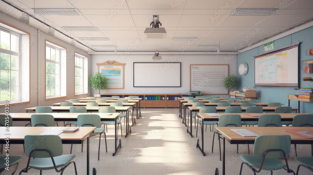 Poster School administrators business plan technology digital education do course e-learning online class for student training learn virtual video conference on website internet webinar marketing