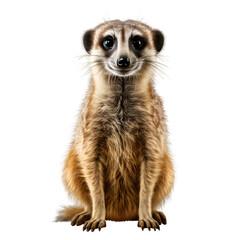 standing meerkat animal isolated on transparent background ,generative ai - obrazy, fototapety, plakaty