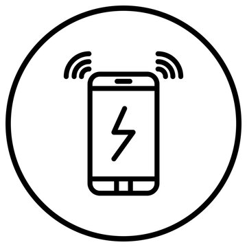 Wireless charging Vector Icon Design Illustration