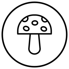 Mushroom Vector Icon Design Illustration