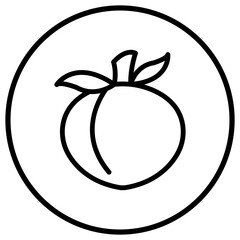 Peach Vector Icon Design Illustration