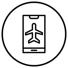 Airplane Mode Vector Icon Design Illustration