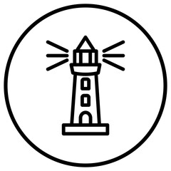 Lighthouse Vector Icon Design Illustration