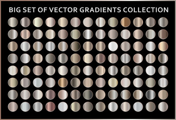 Metallic gradient illustration gradation for backgrounds, banner interface Vector template design
