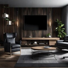 3D rendering of a modern living room