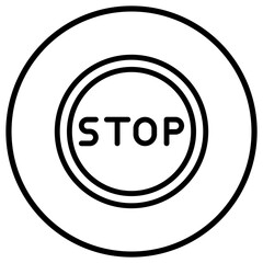 Stop Vector Icon Design Illustration