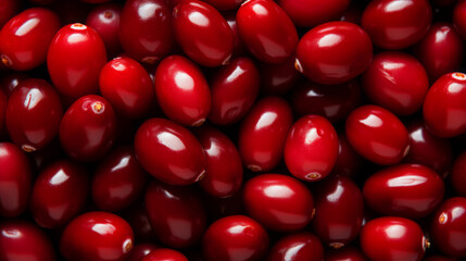 Fresh cranberry slice background on white background