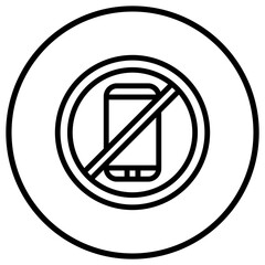 No phone Vector Icon Design Illustration