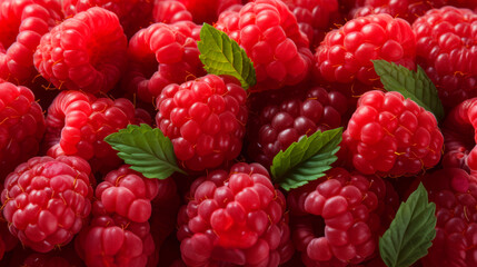 Top view of fresh raspberry slice background on white background.