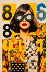 Collage design pour la couverture d'un magazine de mode dans la presse féminine