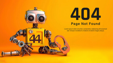 404 error page template for website. Page not found - obrazy, fototapety, plakaty