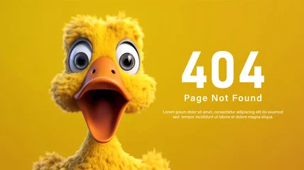 Fotobehang 404 error page template for website. Page not found.  © Darwin Vectorian