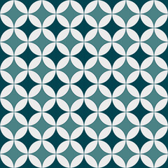 Naklejka premium geometric seamless green background