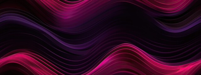 Seamless Dark violet purple pink burgundy red abstract background. Banner. Color gradient, ombre. Wave, fluid. Bright light wavy line, spot. Neon, glow, flash, shine. Template. Rough, grain, noise