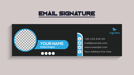 Corporate Modern Email Signature Design template. Email signature template design. business e-signature vector design.