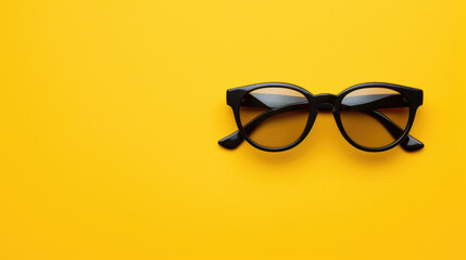 Sunglasses on a yellow background