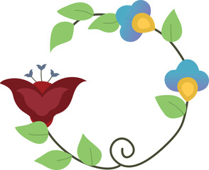 Flower frame illustration