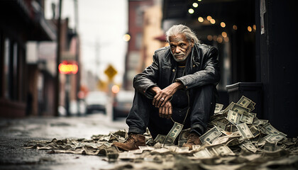 the wealth gap economic disparity - obrazy, fototapety, plakaty