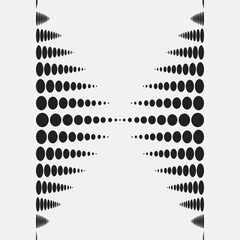 Modern backdrop with different sizes black circles