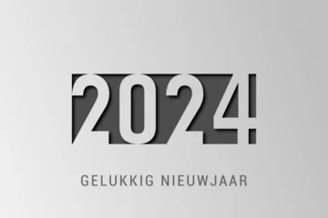 Foto auf Alu-Dibond 2024 - gelukkig nieuwjaar 2024 © guillaume_photo