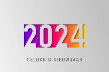 Foto op Plexiglas 2024 - gelukkig nieuwjaar 2024 © guillaume_photo