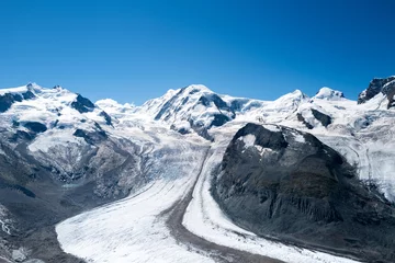 Foto auf Acrylglas The Gorner Glacier viewed from the top of Gornergrat, Switzerland © Kathy images