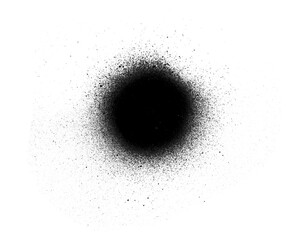 black spray paint graffiti ink splatter blotch on transparent png background