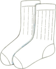 白い靴下(ホワイトソックス)のイラスト