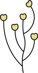Heart shape flower illustration