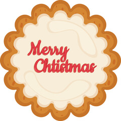 Vector Christmas cookies top view. Collection of ginger cookies. Christmas cookies for happy new year and merry xmas. Traditional cookies every family.