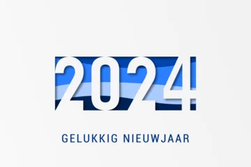 Fototapeten 2024 - gelukkig nieuwjaar 2024 © guillaume_photo