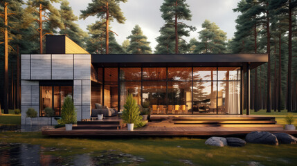 Isolated house for living in harmody with nature.