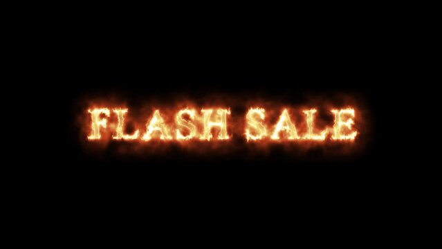 Fire Flash Sale Motion Footage, Special Offer, Flash Sale neon sign banner background for promo video. concept of sale and clearance