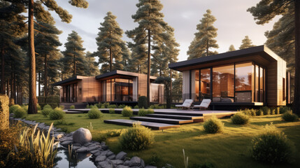 Lovely little cabins for accomadation.