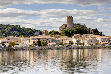 Vue de Gruissan dans le département de l'Aude en région Occitanie - France