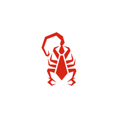 Scorpion shaped tie company logo design.