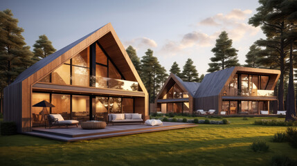 Modern and cozy house. Architecture project.