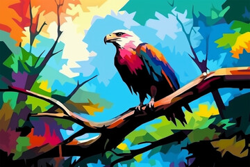 wpap stail an eagle on a branch