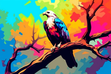 wpap stail an eagle on a branch