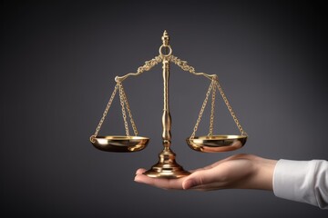 Justice in Balance: Golden Scales in Hand