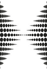 Modern backdrop with different sizes black circles