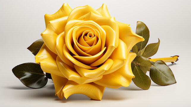 a photo of yellow rose made with generative AI